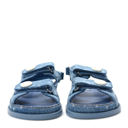 Chanel Denim CC Dad Sandals 36 Light Blue 2 of 9