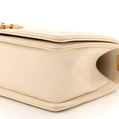 Chanel Caviar Quilted Medium Boy Flap Ivory 10 of 11