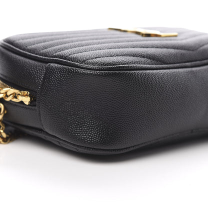 Saint Laurent Grain De Poudre Matelasse Monogram Mini Lou Camera Bag Black 9 of 13