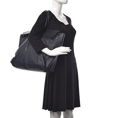 Balenciaga Calfskin Papier Flap Tote Bleu Roi 2 of 10