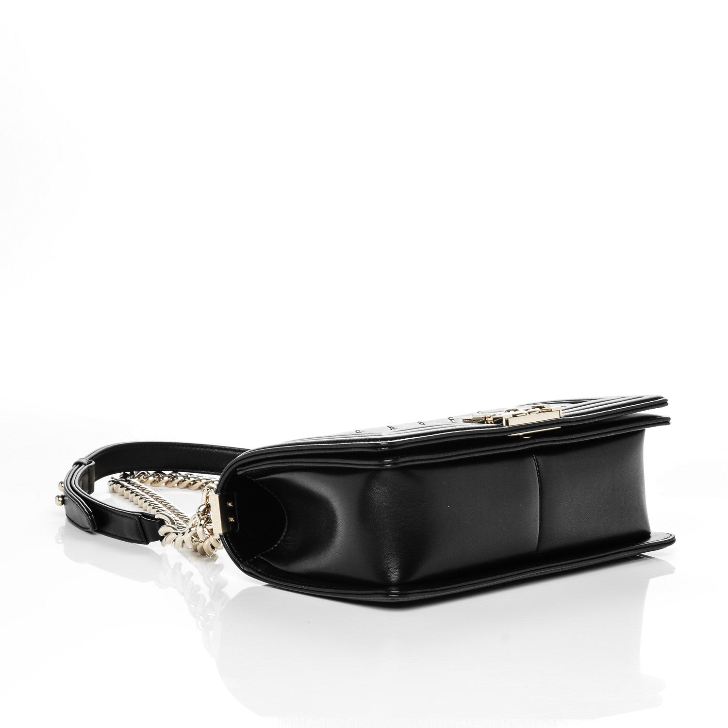 Chanel Lambskin Chain Quilted Medium Boy Flap Black 4 of 7
