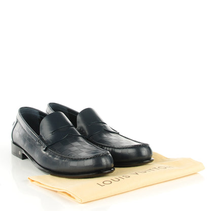 Louis Vuitton Mens Damier Infini Santiago Loafers 9.5 Cosmos 5 of 9