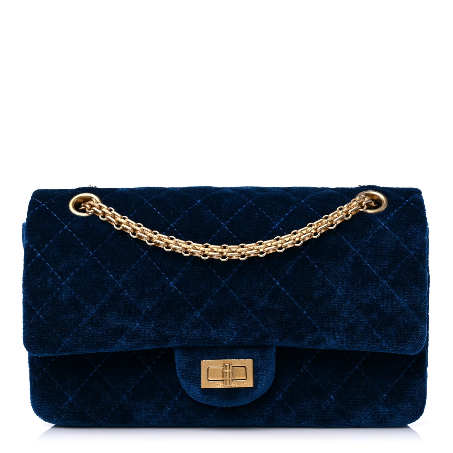 Velvet Quilted 2.55 Reissue 225 Flap Blue