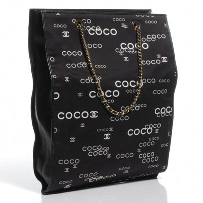 Chanel Canvas Coco Shopping Tote Black 3 of 7