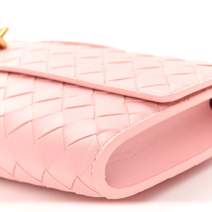 Bottega Veneta Nappa Intrecciato Long Andiamo Top Handle Clutch Rose 9 of 10