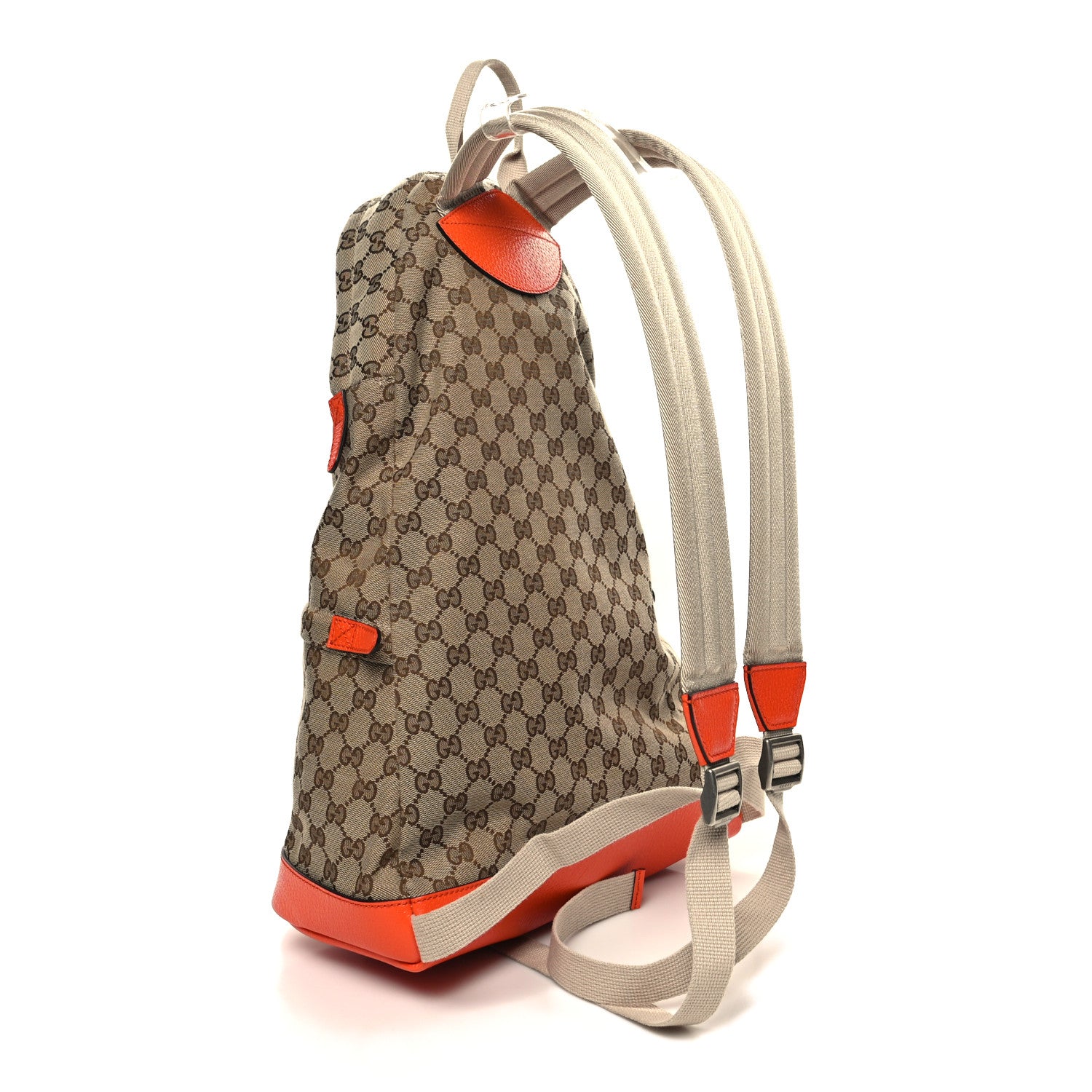 Gucci X THE NORTH FACE Monogram Textured Dollar Calfskin Embroidered Beige Ebony Mystic White Deep Orange 3 of 10