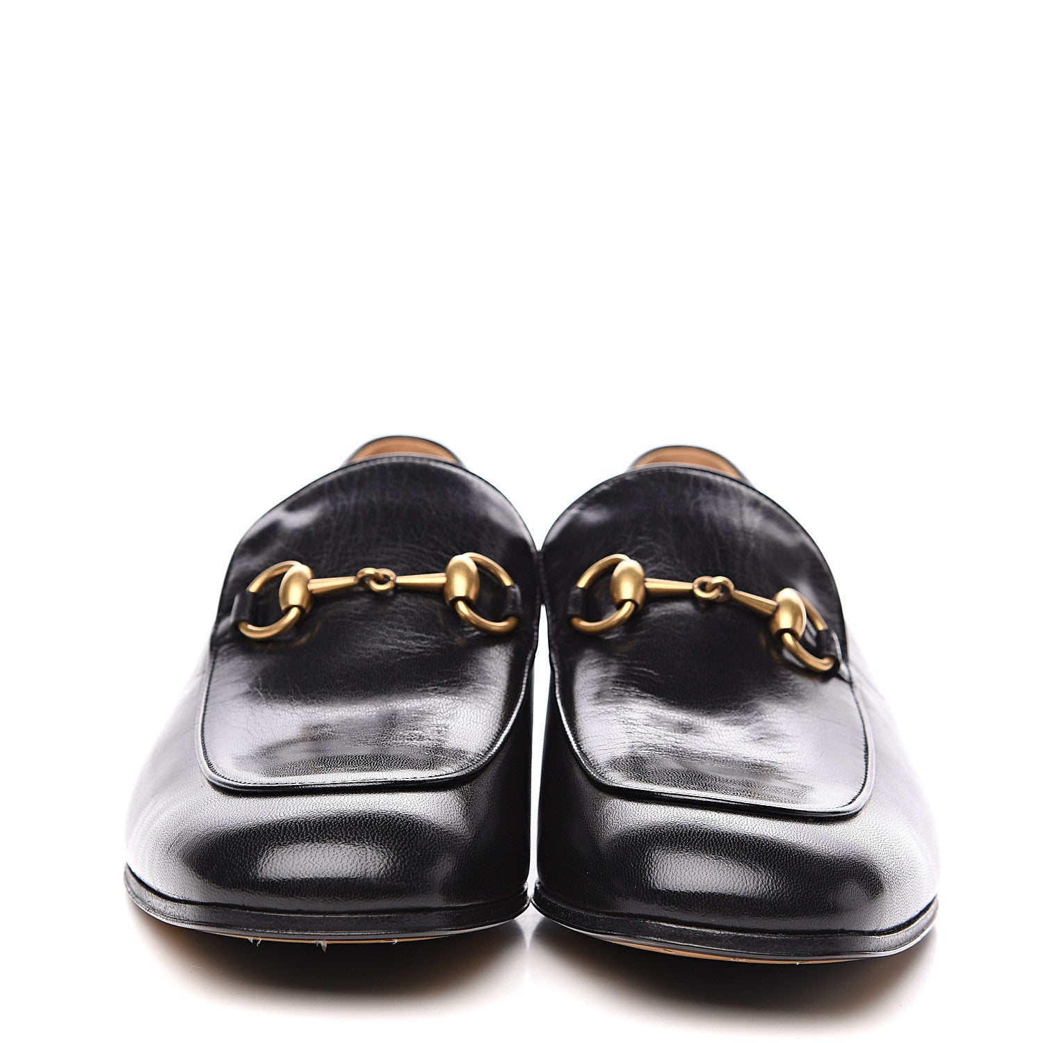 Gucci Goatskin Mens Horsebit Loafers 8.5 Black 2 of 8