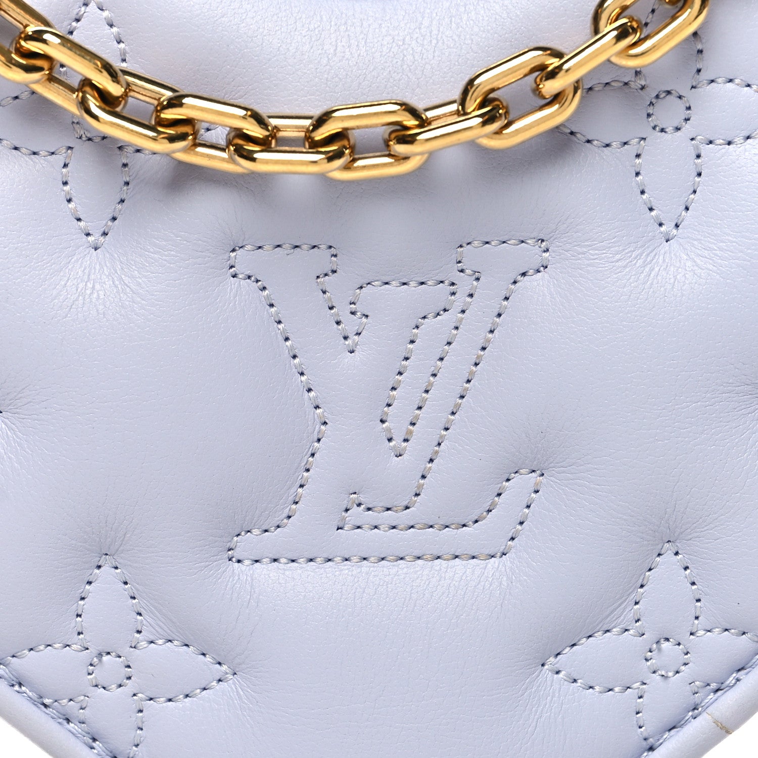 Louis Vuitton Calfskin Embroidered Monogram Pop My Heart Bag Pouch Lilac 7 of 10