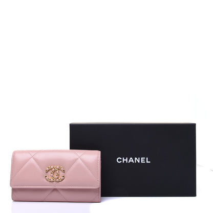 Chanel Goatskin Quilted 19 Flap Wallet Pink 12 of 12