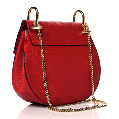 Chloe Grained Lambskin Drew Shoulder Bag Plaid Red 2 of 11