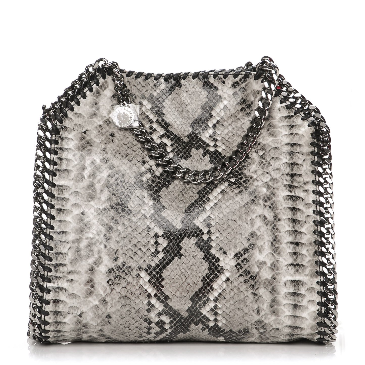 Eco Python Mini Falabella Tote Grey