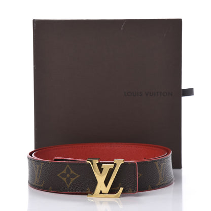 Louis Vuitton Calfskin Monogram LV Initiales Reversible Belt 80 32 Red 6 of 6