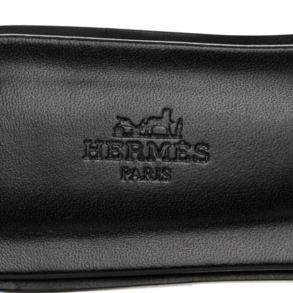 Hermes Toile H Oran Fringe Sandals 39 Prunoir 7 of 13