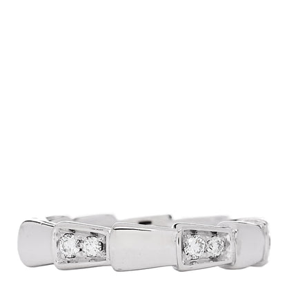 Bulgari 18K White Gold Diamond Serpenti Viper Band Ring 46 3.75 3 of 6