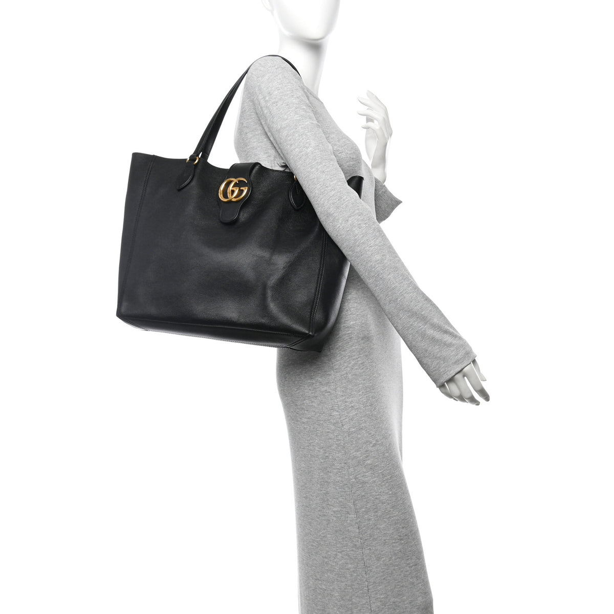 Gucci New Sakai Calfskin Lux Medium Dahlia Tote Black 2 of 13