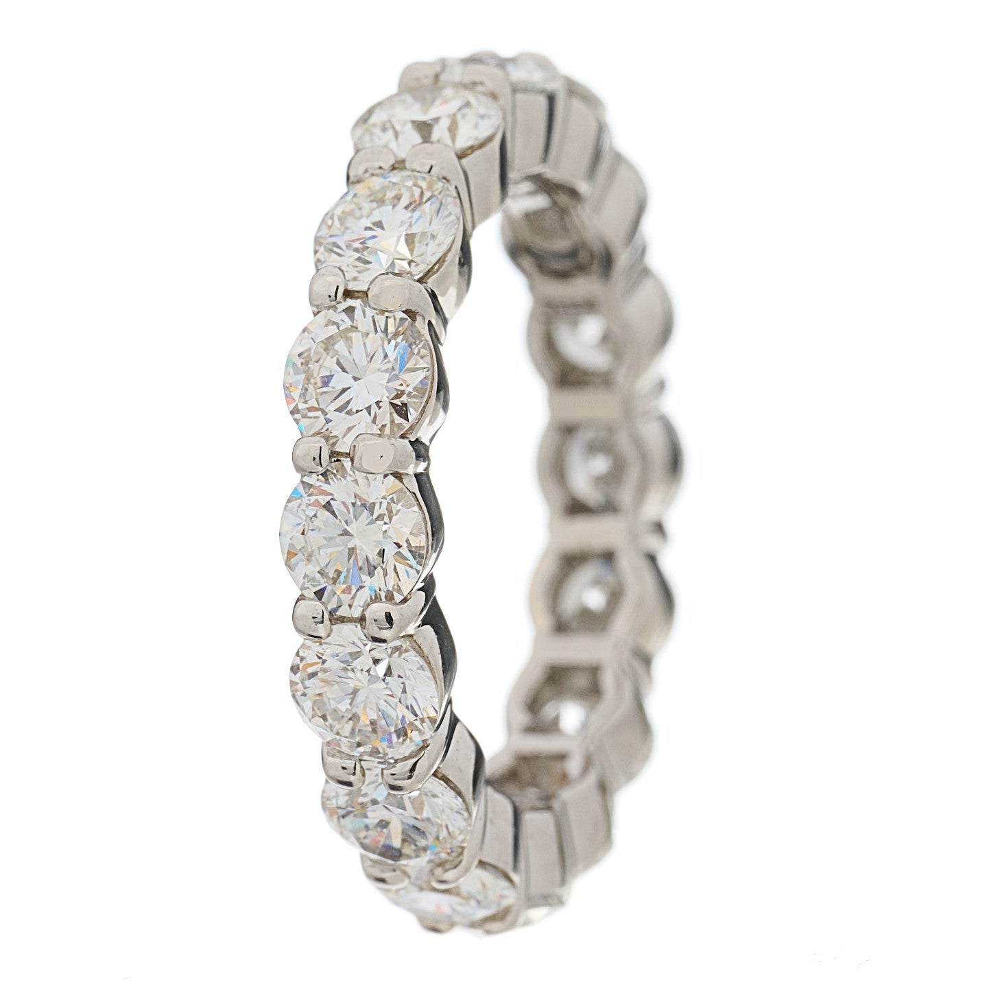 Platinum Diamond 3.60ct Eternity Band Ring 49 5