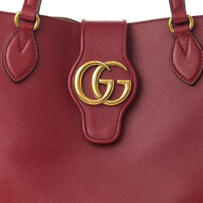 Gucci New Sakai Calfskin Lux Small Dahlia Tote New Cherry Red 7 of 10