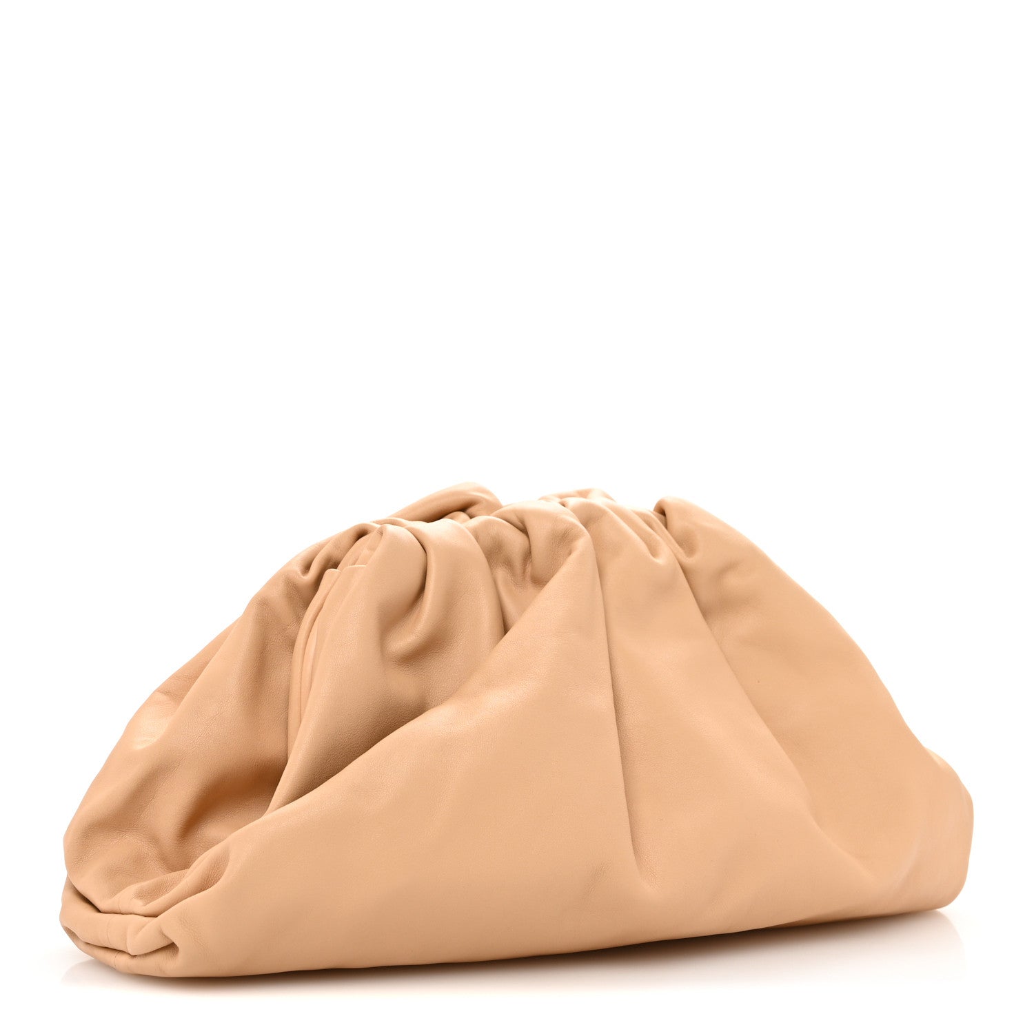 Bottega Veneta Smooth Butter Calf The Pouch Oversized Clutch Almond 3 of 13