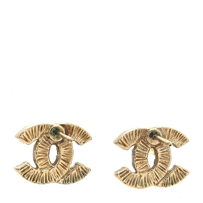 Chanel Crystal CC Earrings Gold 4 of 4
