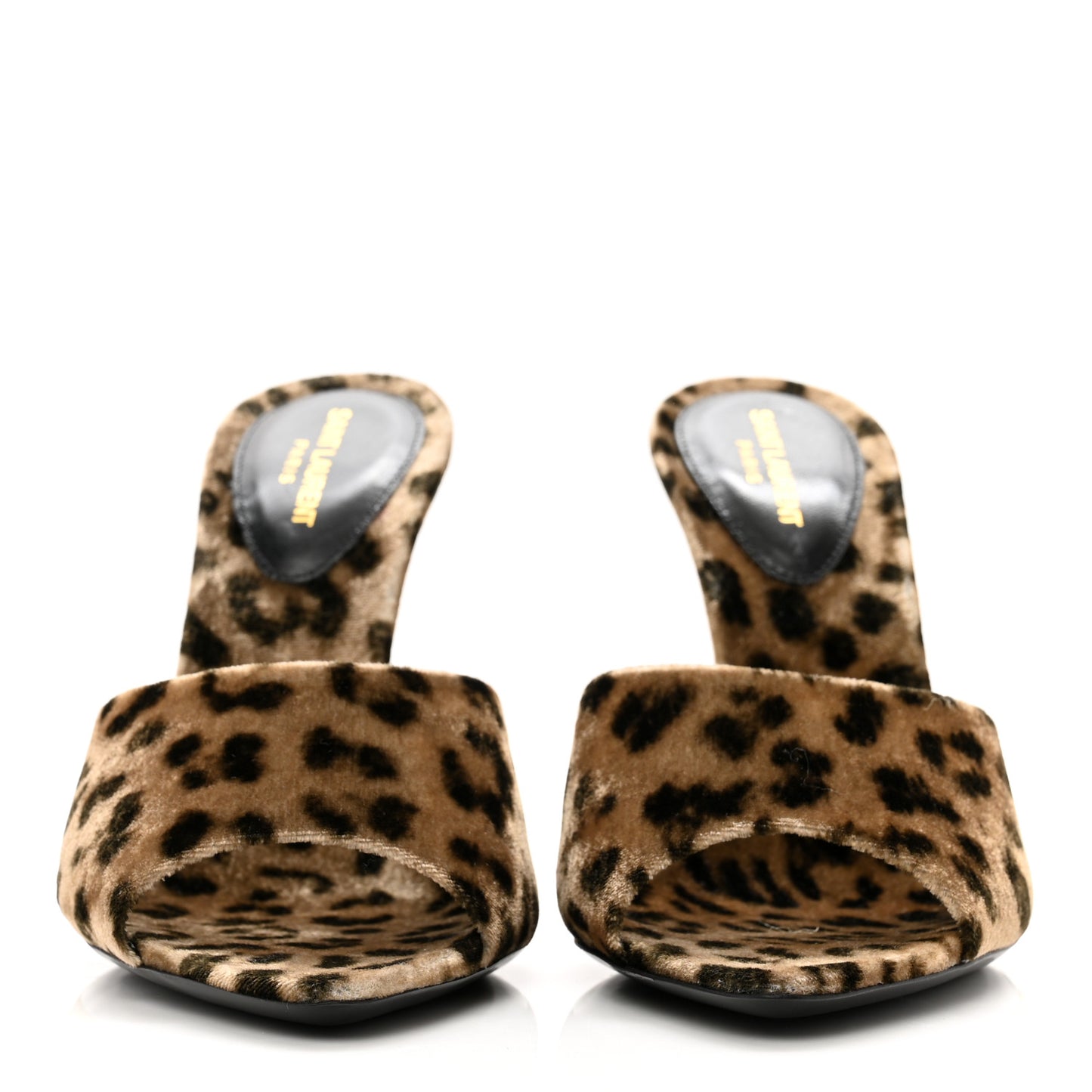 Velvet Leopard Print Gippy 105 Sandals 37.5 Brown