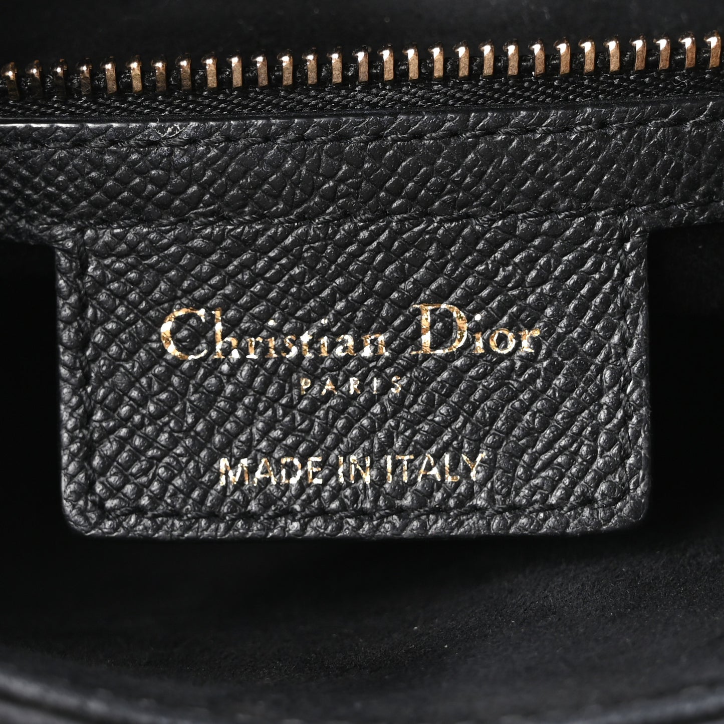 Grained Calfskin Saddle Bag Black