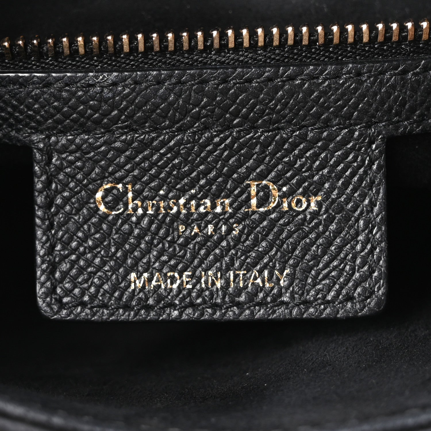 Christian Dior Grained Calfskin Saddle Bag Black 6 of 10