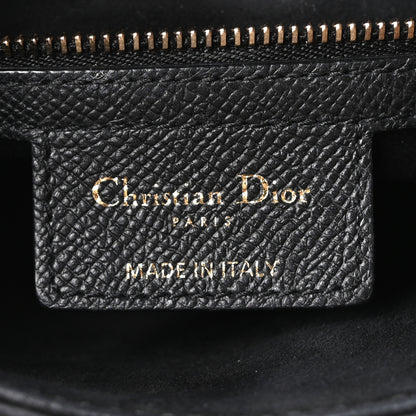 Christian Dior Grained Calfskin Saddle Bag Black 6 of 10