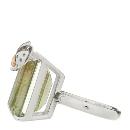 Tiffany Sterling Silver 18K Rose Gold Prasiolite Return to Tiffany Love Bugs Ladybug Ring 52 6 3 of 6