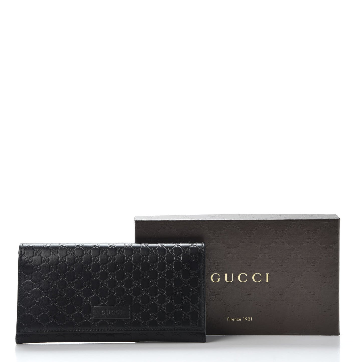 Soft Microguccissima Continental Wallet Black