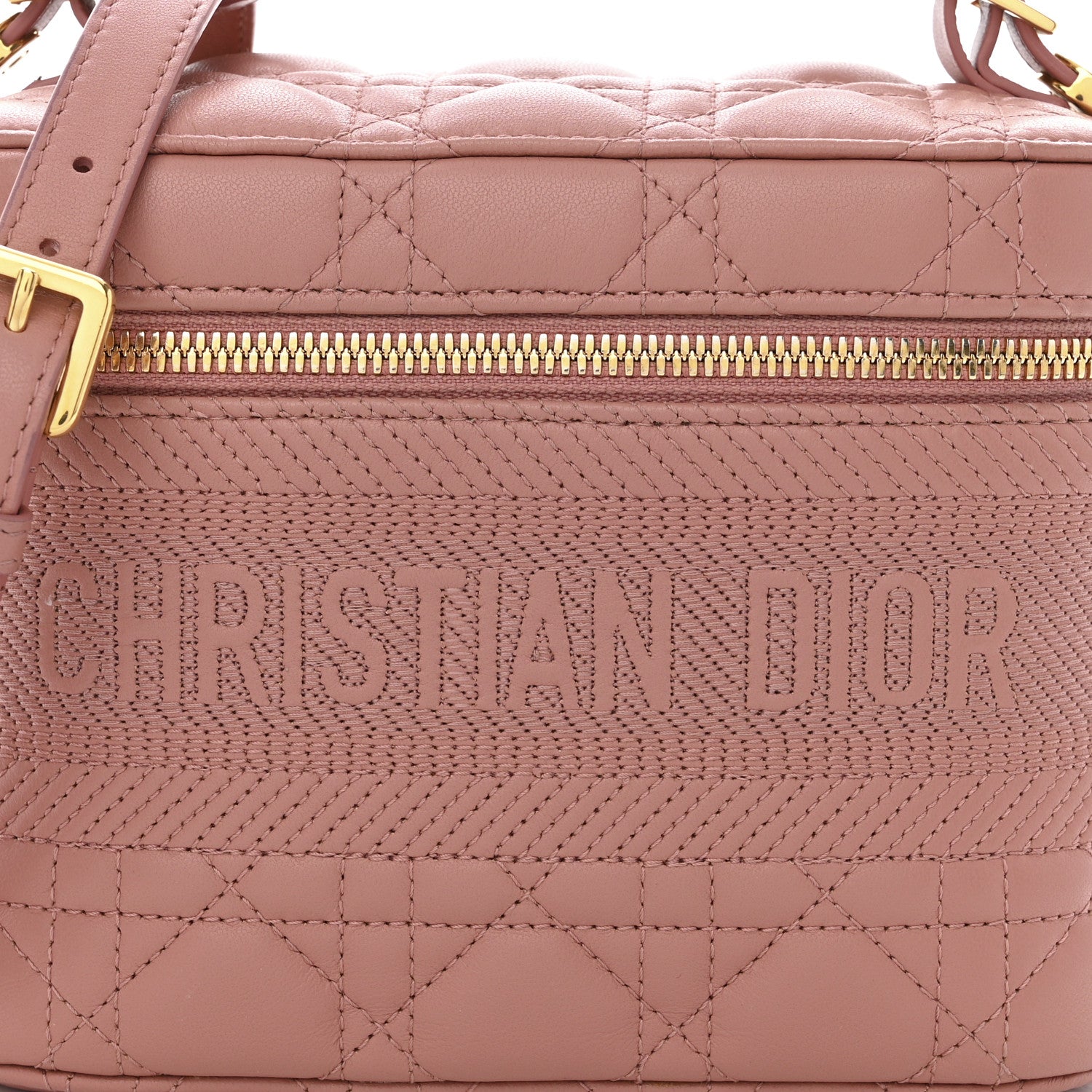 Christian Dior Lambskin Cannage Small Diortravel Vanity Case Pink 8 of 12