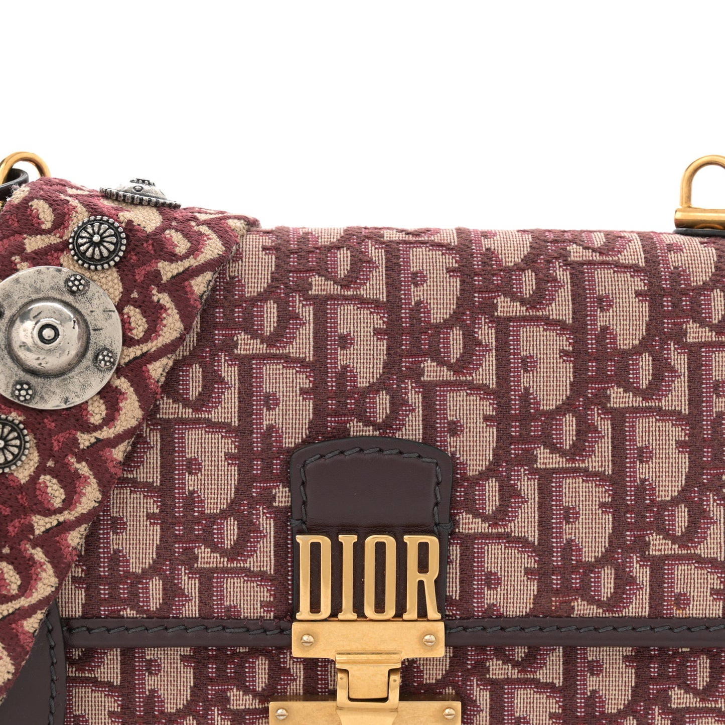 Oblique Dioraddict Flap Bag Burgundy