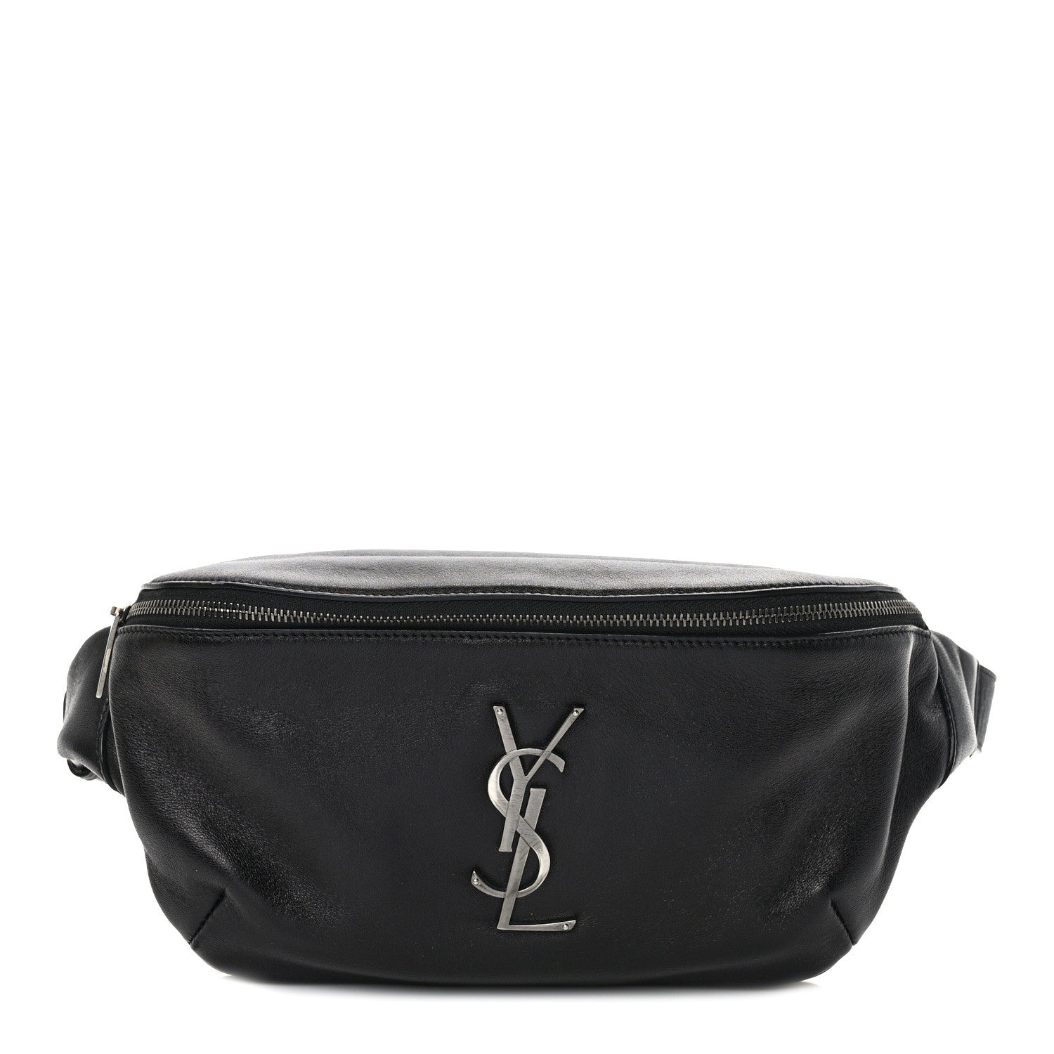 Saint Laurent Calfskin Monogram Belt Bag Black 1 of 8
