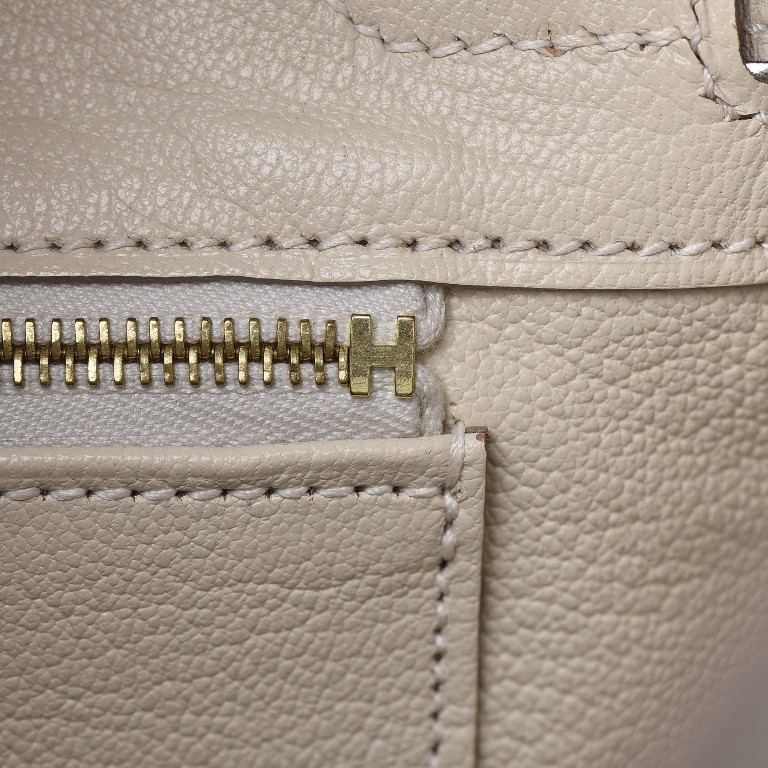 Hermes Taurillon Clemence Birkin 25 Craie 20 of 33