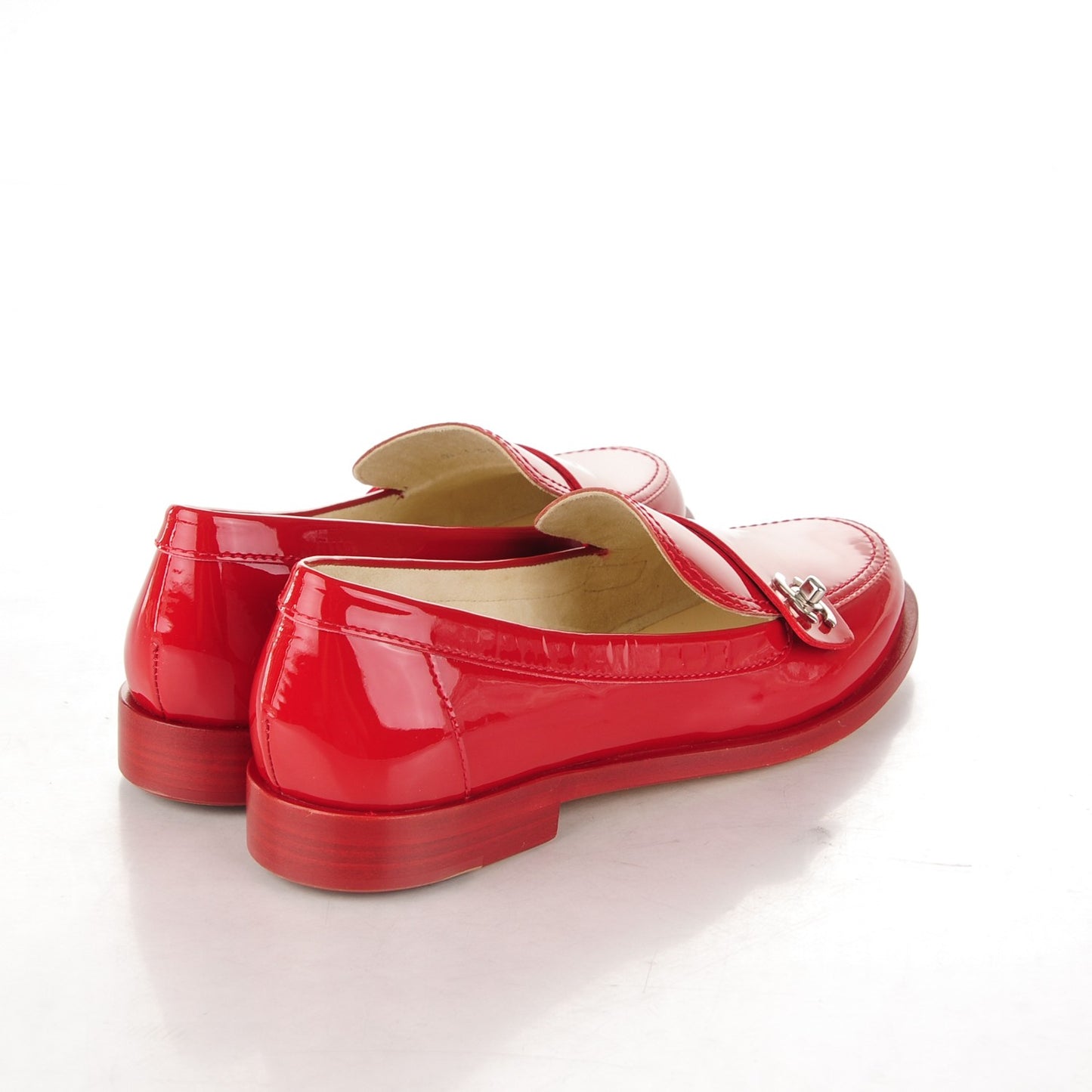 Patent CC Loafers 36.5 Red