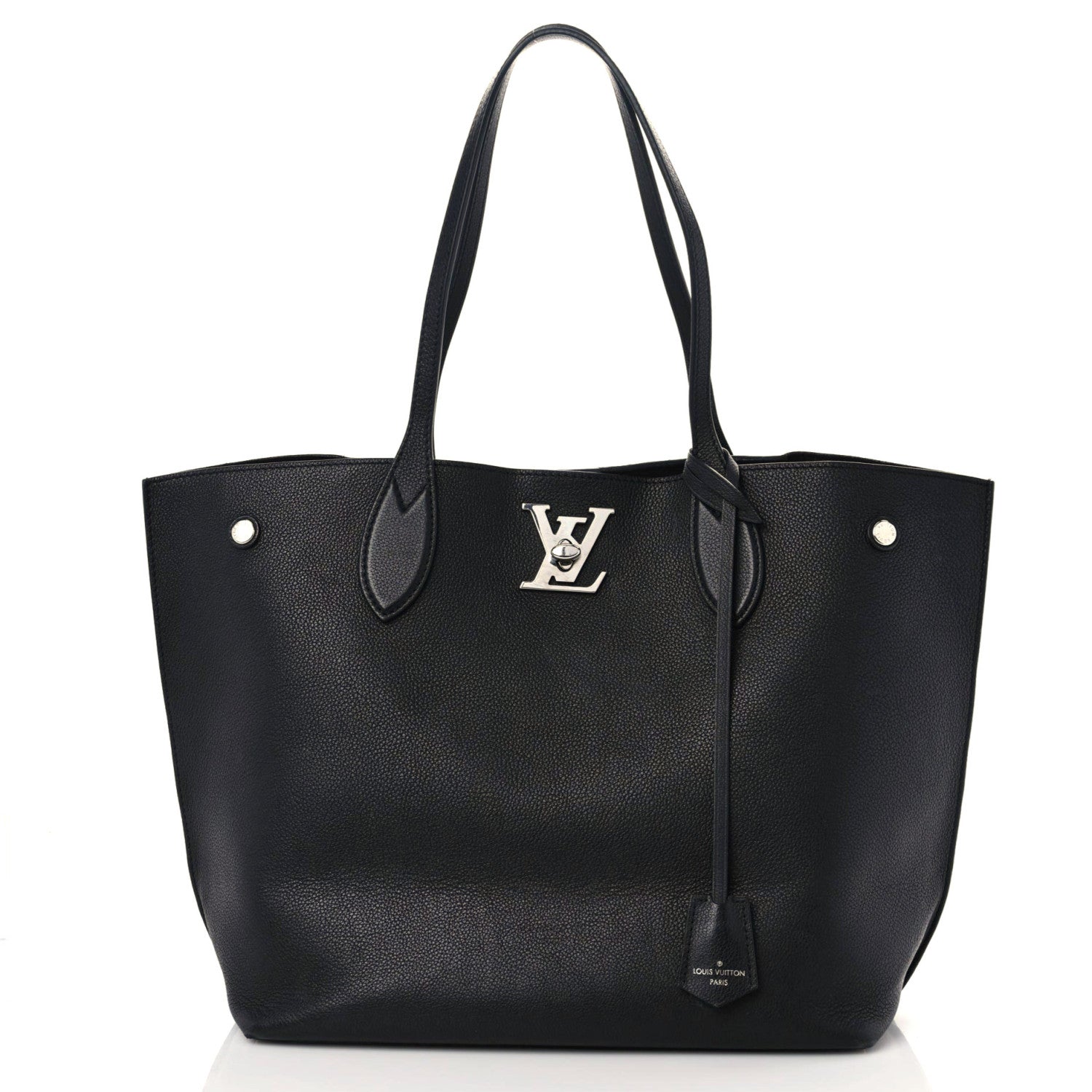 Louis Vuitton Calfskin Lockme Go Tote Black 1 of 15
