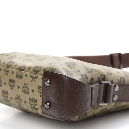 MCM Coated Canvas Messenger Bag Beige 6 of 9