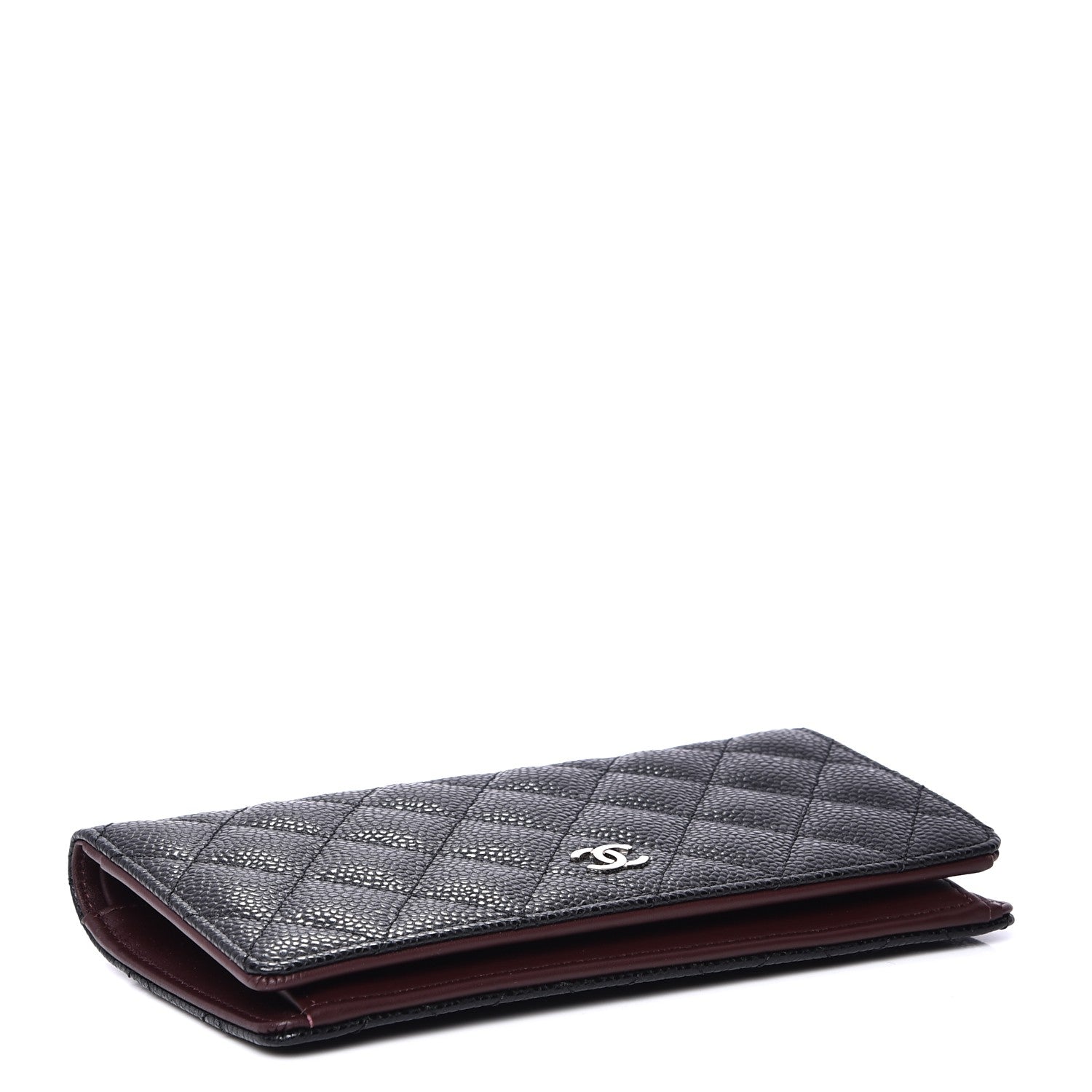 Chanel Caviar Quilted Yen Wallet Black 4 of 8