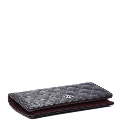 Chanel Caviar Quilted Yen Wallet Black 4 of 8
