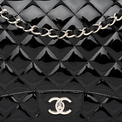 Chanel Patent Quilted Maxi Single Flap Black 8 of 13