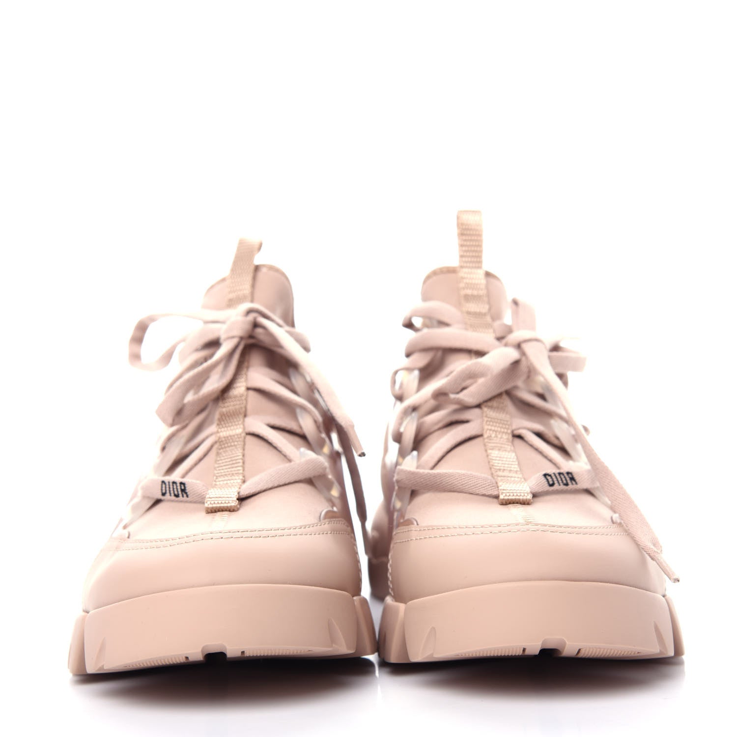 Christian Dior Neoprene Rubber Womens D-Connect Sneakers 38 Nude 2 of 10
