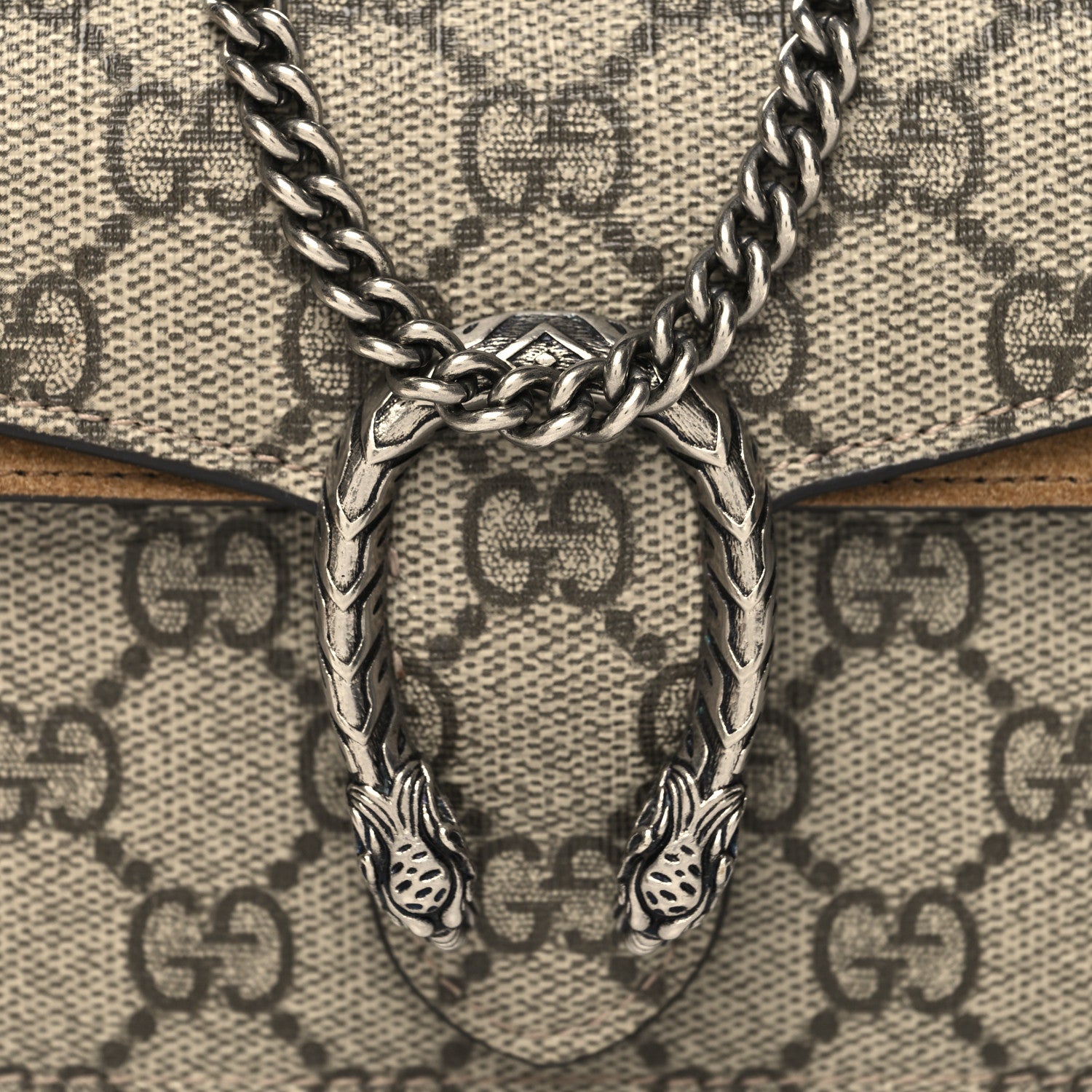 Gucci GG Supreme Monogram Super Mini Dionysus Shoulder Bag Taupe 7 of 10