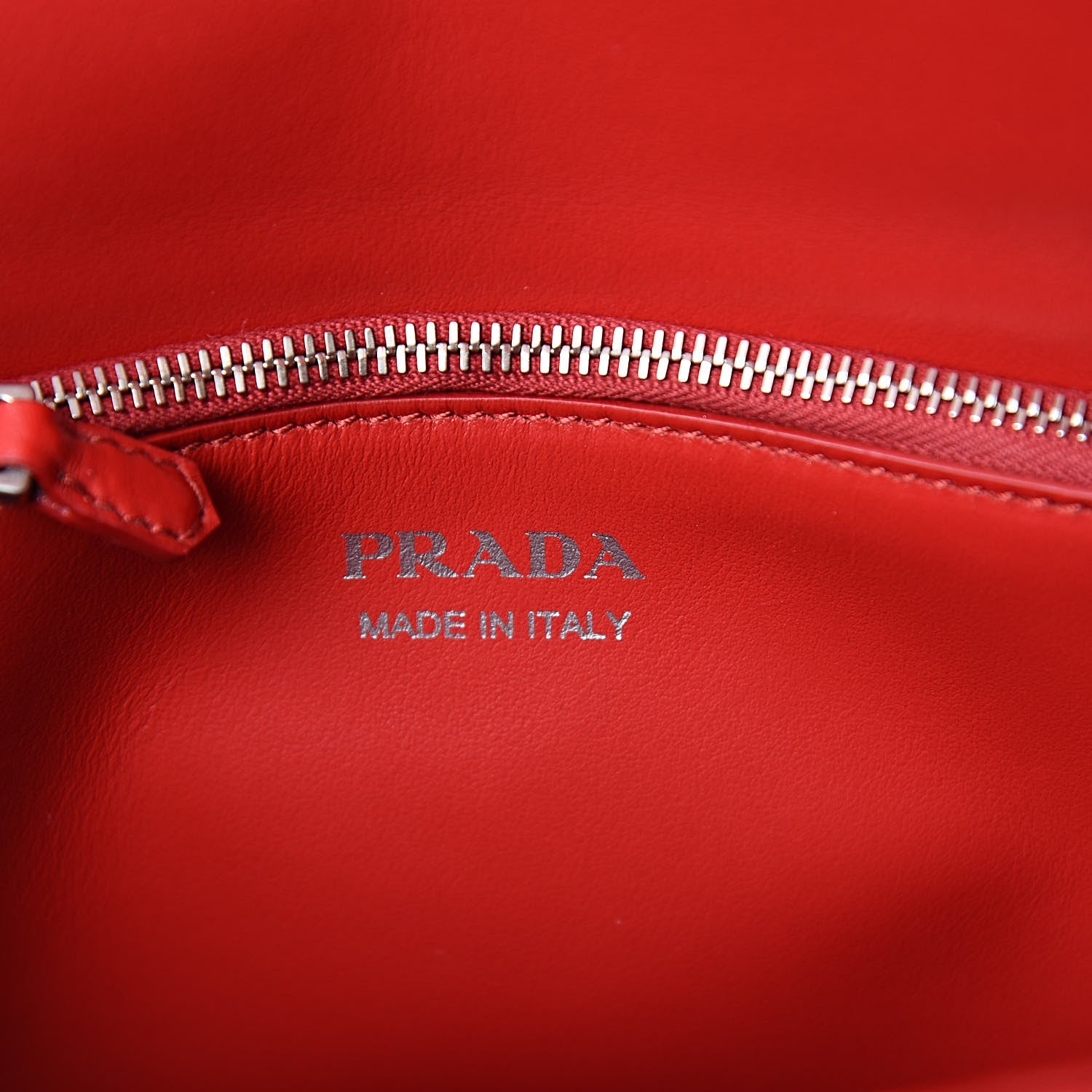 Prada Soft Calfskin Impunture Diagramme Medium Chain Flap Shoulder Bag Fuoco 6 of 9