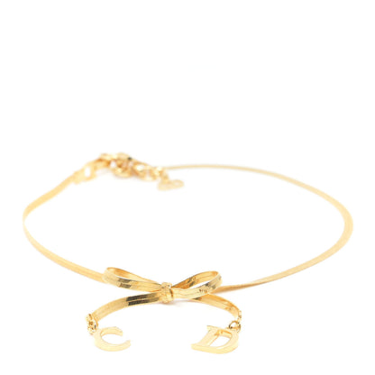 Christian Dior Bow CD Necklace Gold 1 of 5