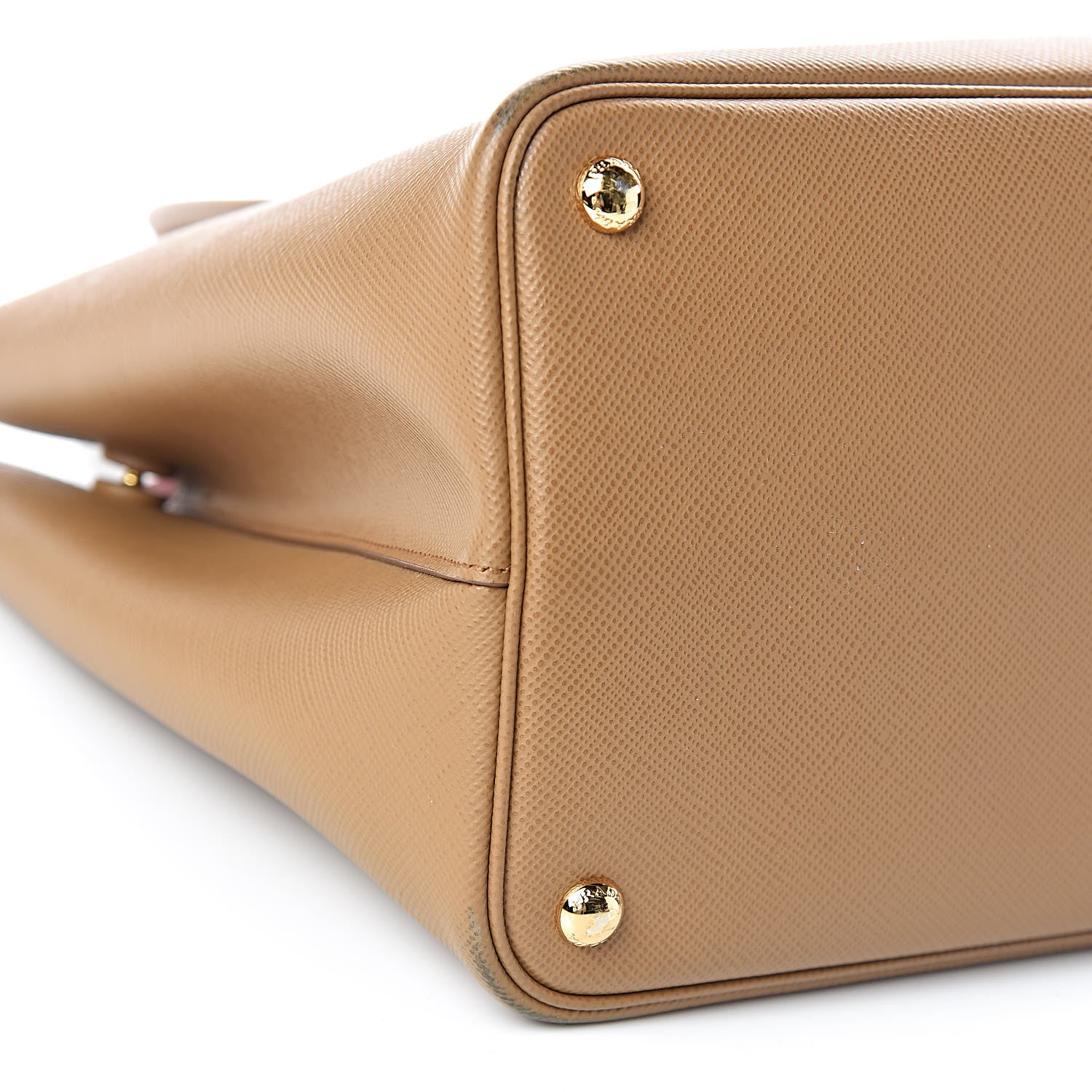 Prada Saffiano Cuir Medium Double Bag Caramel 9 of 16