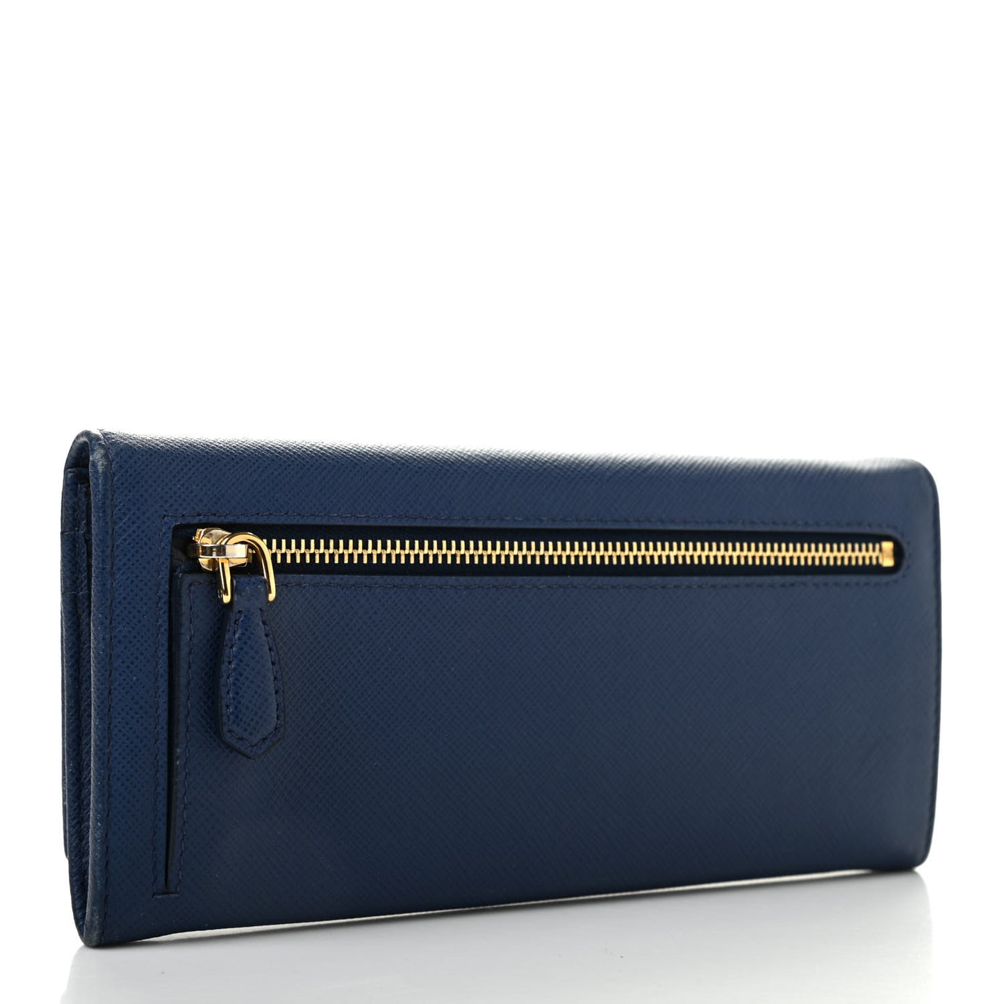 Saffiano Triangle Continental Flap Wallet Bleuette