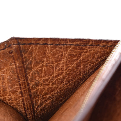 Hermes Ostrich Bearn Wallet Gold 7 of 17