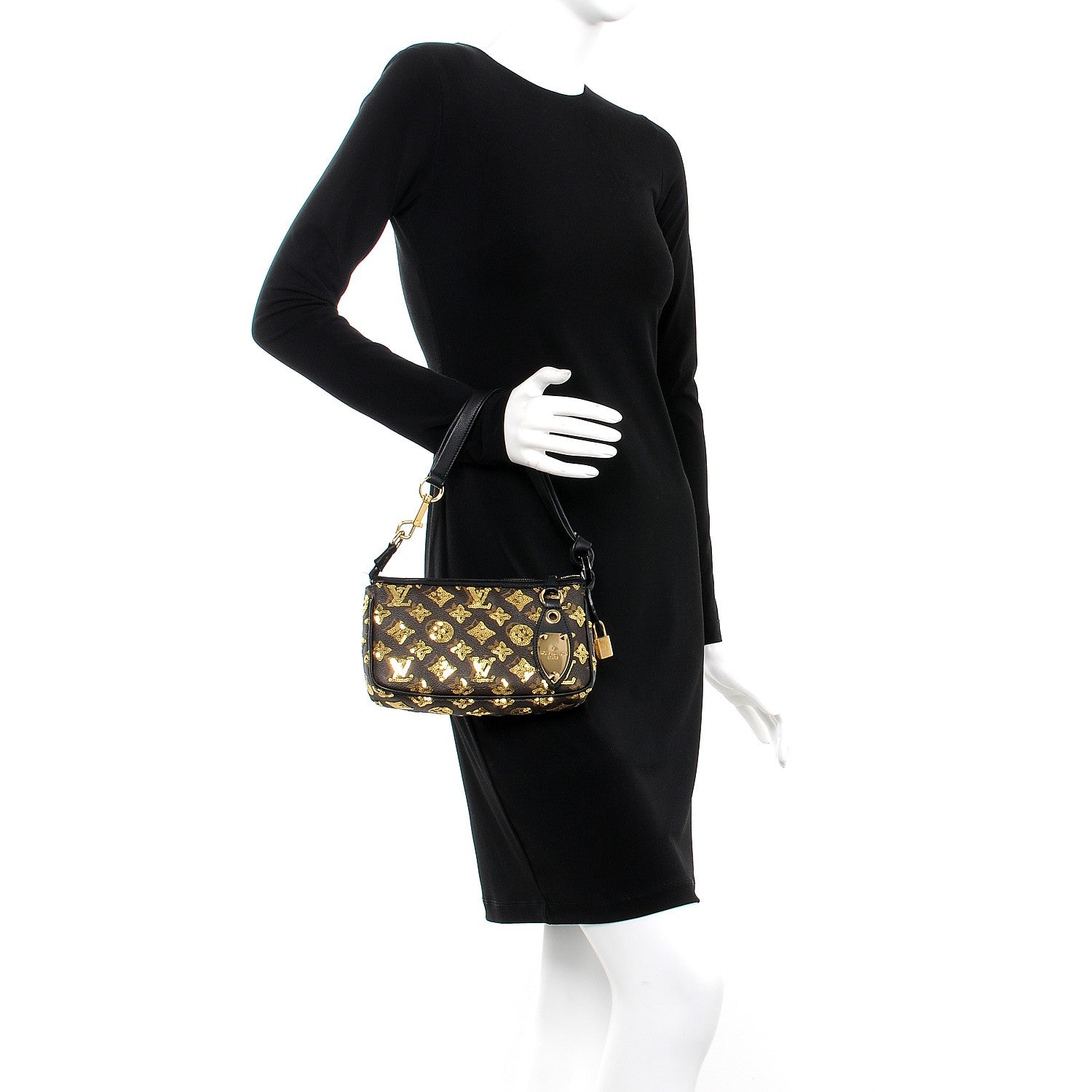 Louis Vuitton Monogram Sequins Eclipse Pochette Gold 2 of 8
