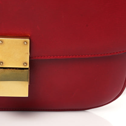 Celine Box Calfskin Medium Classic Box Flap Bag Red 10 of 10