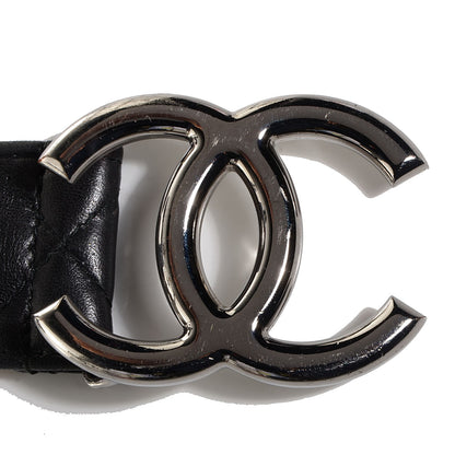 Chanel Lambskin Quilted CC Belt 80 32 Black 5 of 5
