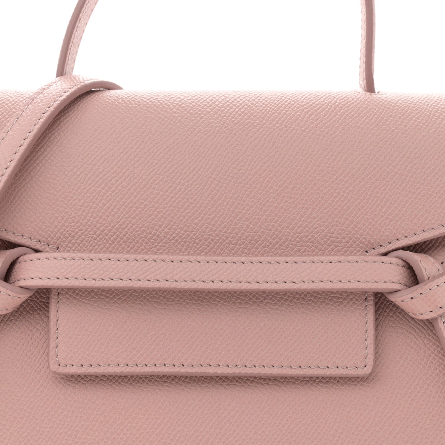Grained Calfskin Nano Belt Bag Vintage Pink